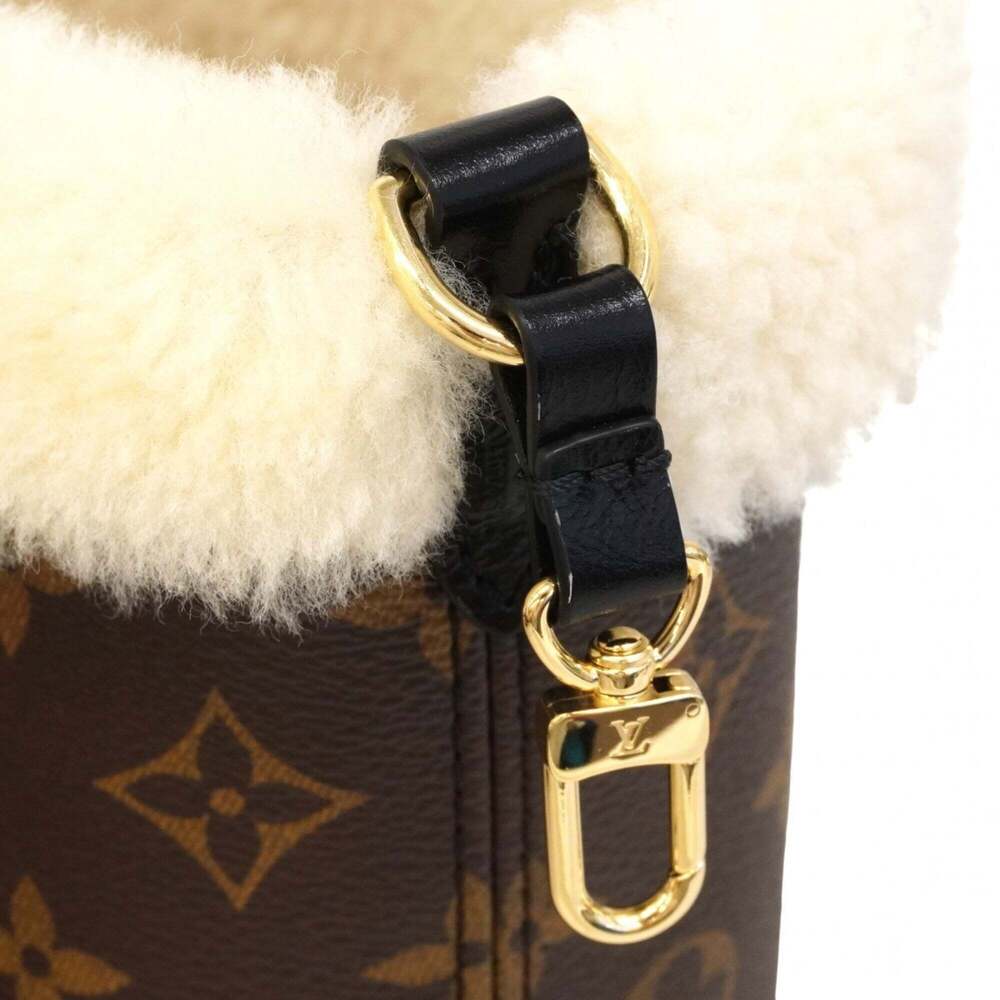 Louis Vuitton Monogram Shearling Neverfull Inside Out BB Handbag M26315 Brown... - Picture 7 of 10